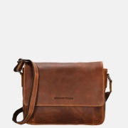 Hide & Stitches crossbody tas cognac