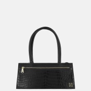 Nikkie Lapaz handtas zipper croco black