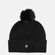 Tommy Hilfiger pom pom beanie muts black