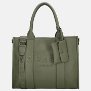 Charm London laptoptas 15 inch natuur groen