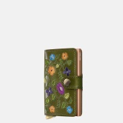 Secrid Premium Miniwallet Stitch pasjeshouder floral olive