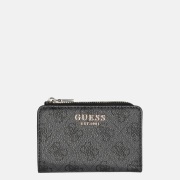 Guess Laurel II zip around card case portemonnee coal logo
