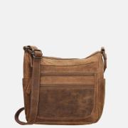 Hide & Stitches crossbody tas bruin