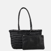 Hide & Stitches Amazone shopper S vlechtwerk handmade zwart