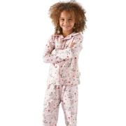 Little Label gebloemde pyjama van biologisch katoen roze Meisjes Stret...