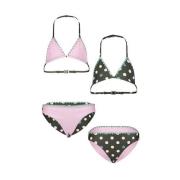 Shiwi reversible triangel bikini zwart/roze Meisjes Polyester Stip - 9...
