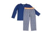 Little Label geruite pyjama van katoen blauw Jongens Stretchkatoen Ron...