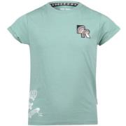 Blue Rebel T-shirt met printopdruk groen Meisjes Katoen Ronde hals Pri...
