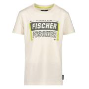 Jake Fischer T-shirt met logo wit Jongens Katoen Ronde hals Logo - 116