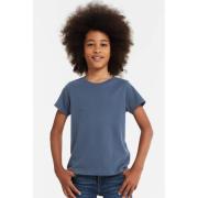 anytime T-shirt navy Blauw Jongens Katoen Ronde hals Effen - 98/104