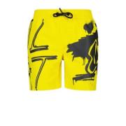CoolCat Junior zwemshort WACKO geel/zwart Jongens Polyester All over p...