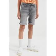WE Fashion Blue Ridge slim fit jeans bermuda grey denim Denim short Gr...