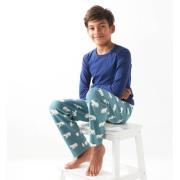 Little Label pyjama met dierenprint van katoen blauw Jongens Stretchka...