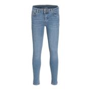 PIECES KIDS high waist slim fit jeans LPRUNA light denim Blauw Meisjes...