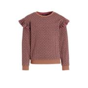 Quapi sweater bruin/multi;; Retroprint - 110/116 | Sweater van Quapi