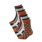 Apollo sokken met all-over print - set van 10 oranje Meisjes Katoen Mi...
