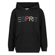 ESPRIT hoodie met logo zwart Sweater Logo - 128 | Sweater van ESPRIT