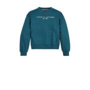 Tommy Hilfiger sweater met logo blauw Logo - 116 | Sweater van Tommy H...