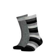 Tommy Hilfiger gestreepte sokken - set van 2 grijs Jongens/Meisjes Kat...