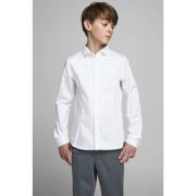 JACK & JONES JUNIOR overhemd JPRPARMA wit Jongens Katoen Klassieke kra...