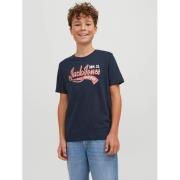 JACK & JONES JUNIOR T-shirt JJELOGO van katoen donkerblauw Logo - 128