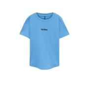 KIDS ONLY BOY T-shirt KOBNICK met tekst lichtblauw Jongens Katoen Rond...