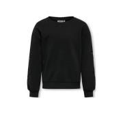 KIDS ONLY GIRL sweater KOGWINNIE met open detail zwart Effen - 134/140
