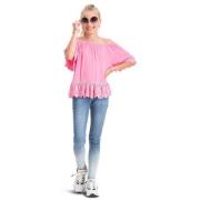 Vingino T-shirt met all over print roze Meisjes Rayon Off shoulder All...