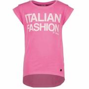 Vingino T-shirt met tekst roze Meisjes Katoen Ronde hals Tekst - 104