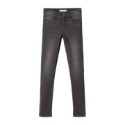 NAME IT KIDS skinny jeans NKFPOLLY dark grey denim Grijs Effen - 92