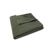 Jollein ledikantdeken Velvet Pure Knit Leaf Green Babydeken Groen Effe...