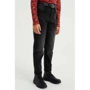 WE Fashion Blue Ridge high waist tapered fit jeans black denim Zwart M...