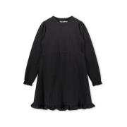 Moodstreet jurk zwart Meisjes Polyester Ronde hals Effen - 110/116