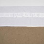 Meyco baby wieglaken Ruffle 75x100 White Babylaken Wit Effen