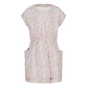 ESPRIT jurk met all over print roze/groen Meisjes Viscose Ronde hals A...