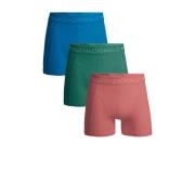 Muchachomalo boxershort SOLID- set van 3 blauw/groen/roze Multi Jongen...