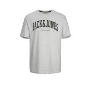 JACK & JONES JUNIOR T-shirt JJEJOSH met tekst grijs Jongens Katoen Ron...
