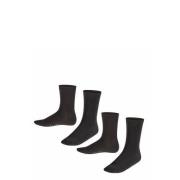 FALKE Happy sokken - set van 2 zwart Meisjes Katoen Effen - 23-26