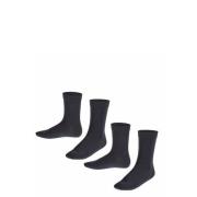 FALKE Happy sokken - set van 2 zwart Meisjes Katoen Effen - 23-26