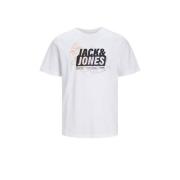 JACK & JONES JUNIOR T-shirt JCOMAP met printopdruk wit Jongens Katoen ...
