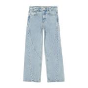Vingino loose fit jeans Cato blauw Meisjes Katoen Effen - 128