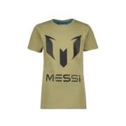 Vingino x Messi T-shirt Hogo met printopdruk groen Jongens Katoen Rond...
