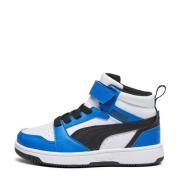 Puma Rebound v6 Mid V6 Mid sneakers wit/zwart/blauw Jongens/Meisjes Im...