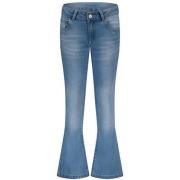 Moodstreet flared jeans lichtblauw Meisjes Stretchdenim Effen - 92