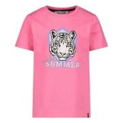 Cars T-shirt met printopdruk roze Meisjes Katoen Ronde hals Printopdru...