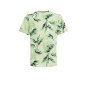 WE Fashion T-shirt met all over print lichtgroen/groen Jongens Katoen ...