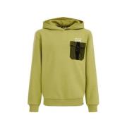 WE Fashion Blue Ridge hoodie groen Sweater Effen - 110/116
