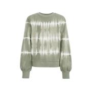 WE Fashion tie-dye sweater olijfgroen/wit Tie-dye - 98/104