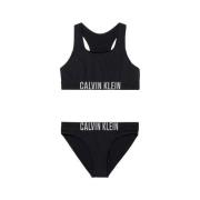 Calvin Klein crop bikini zwart Meisjes Polyamide Logo - 128/140