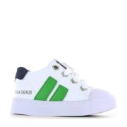 Shoesme leren sneakers wit/groen Jongens Leer Meerkleurig - 22